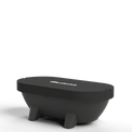 Render van een Anthracite Gardentub met antraciete cover zonder uitsparing